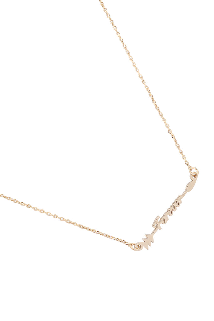 ARROW LETTER FOREVER PENDANT NECKLACE