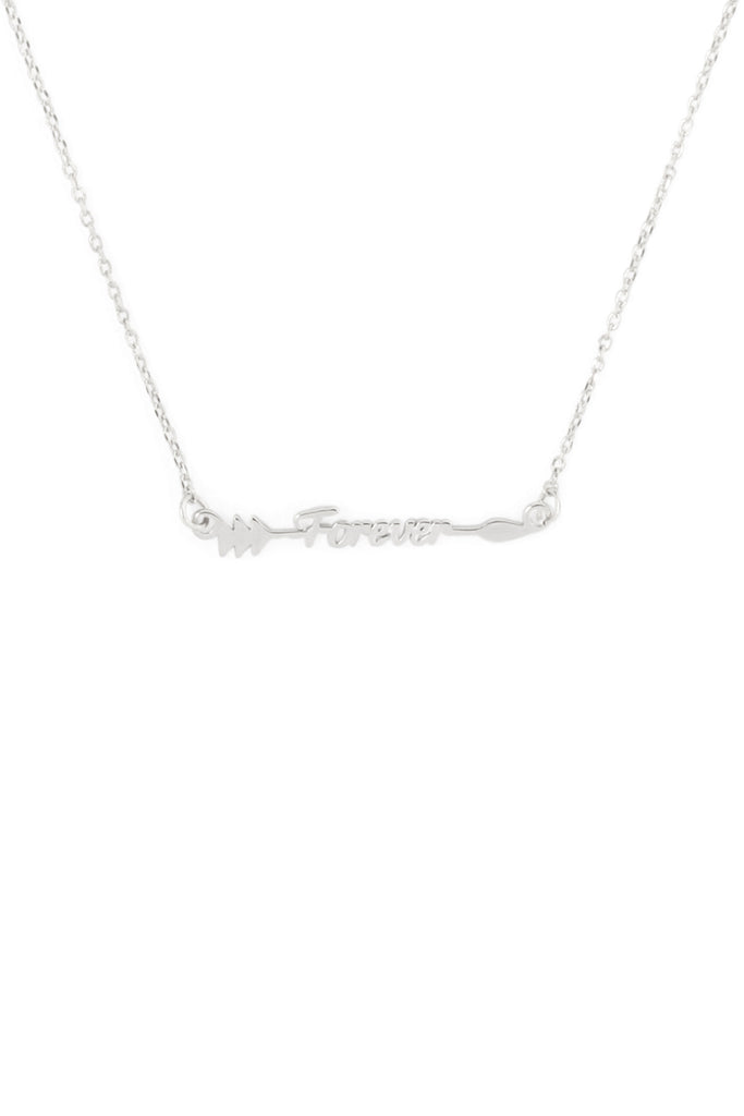 ARROW LETTER FOREVER PENDANT NECKLACE