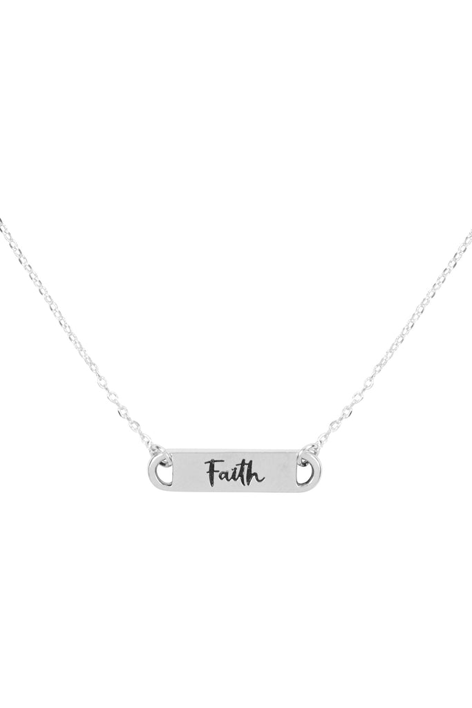 LNB854FA - "FAITH" CLIP BAR NECKLACE