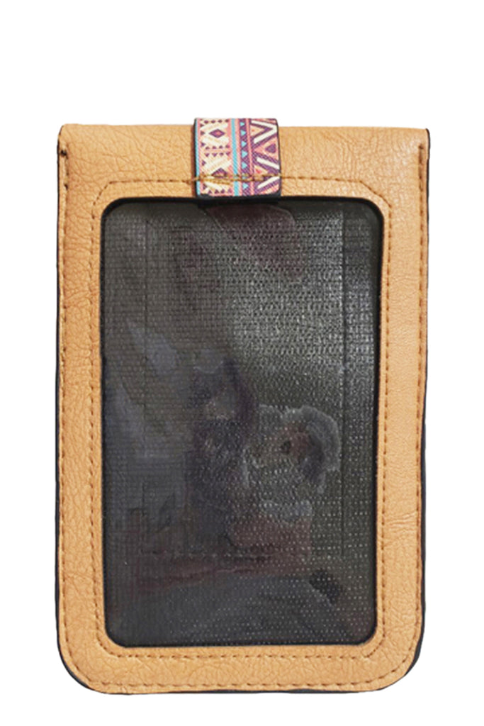 AZTEC CELLPHONE CROSSBODY BAG WITH CLEAR WINDOW