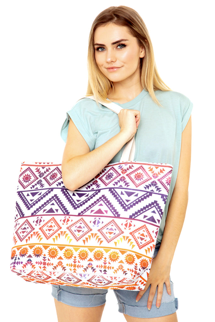 COLORFUL TRIBAL TOTE BAG