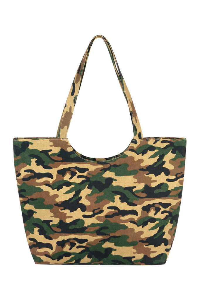 CAMO PRINT TOTE BAG