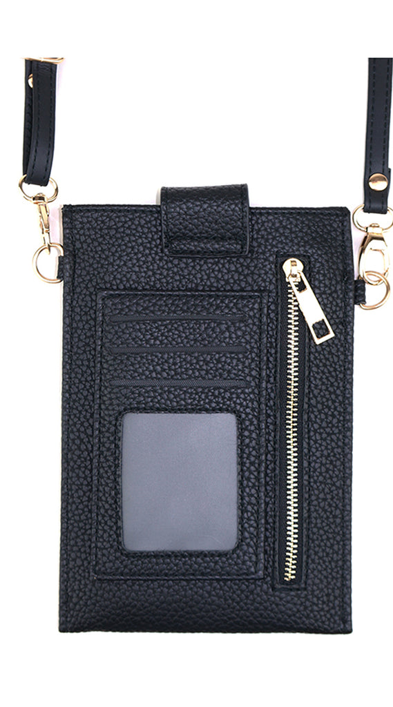 SOLID WALLET & PHONE CROSSBODY BAG