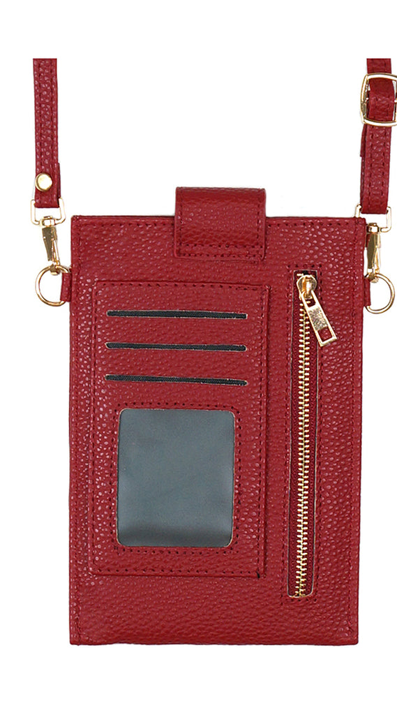 SOLID WALLET & PHONE CROSSBODY BAG