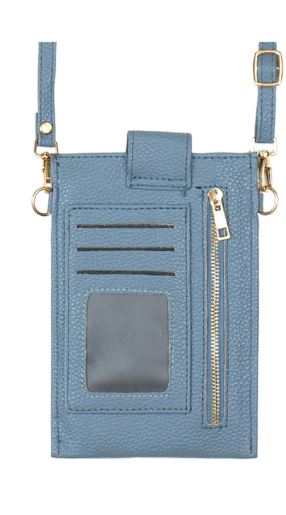 SOLID WALLET & PHONE CROSSBODY BAG