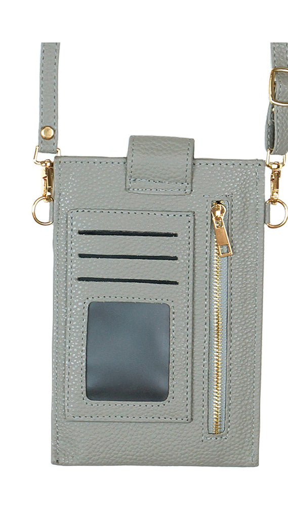 SOLID WALLET & PHONE CROSSBODY BAG