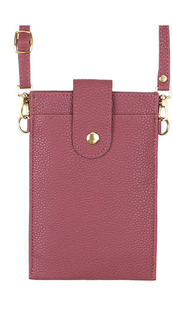 SOLID WALLET & PHONE CROSSBODY BAG
