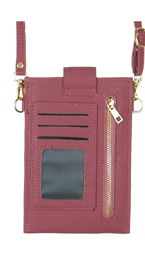 SOLID WALLET & PHONE CROSSBODY BAG