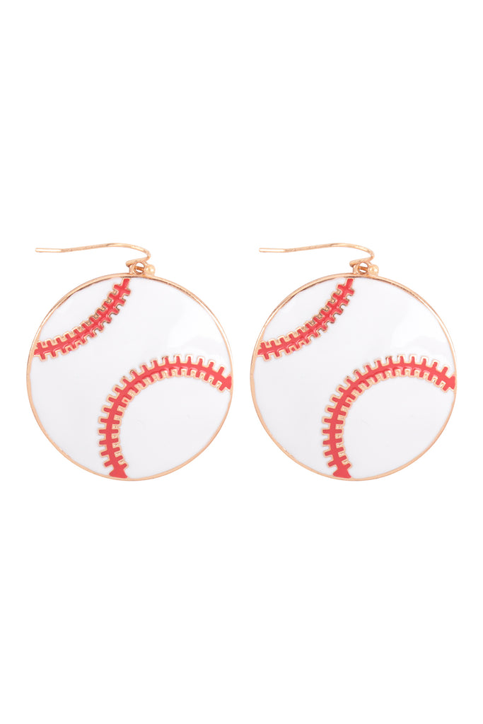 ME90169 - SPORTS ENAMEL FISH HOOK EARRINGS