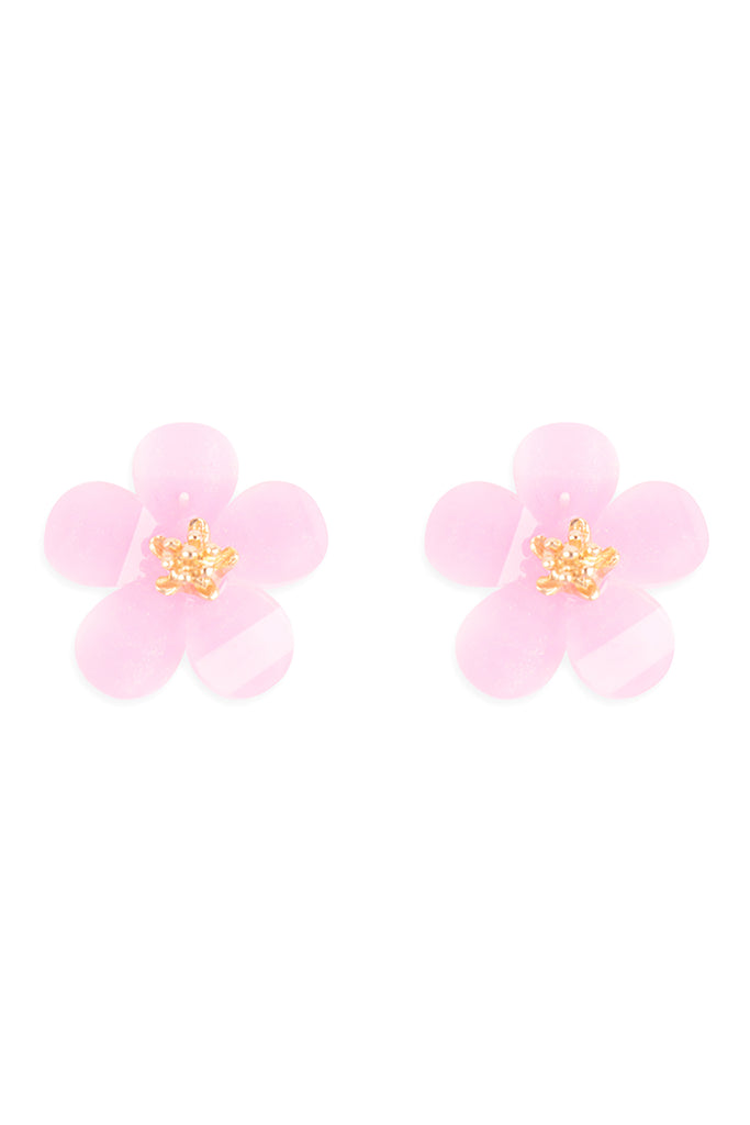 RESIN FLOWER STUD EARRINGS