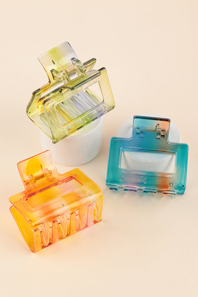 DYE RESIN SQUARE HAIR CLAW PIN HAIR ACCESSORIES