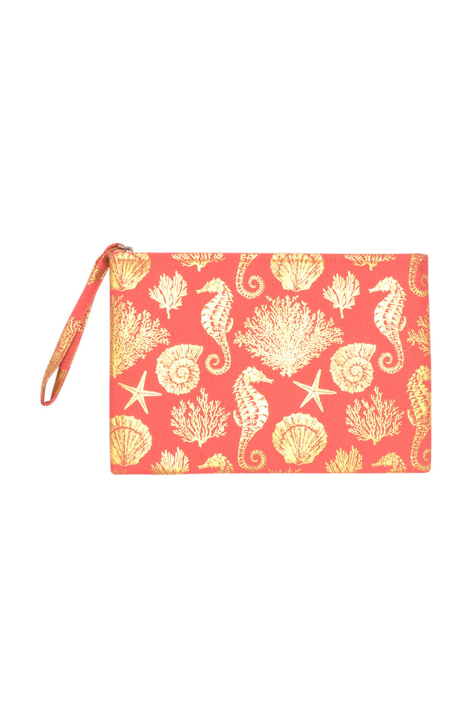 GOLD FOIL SEA LIFE POUCH