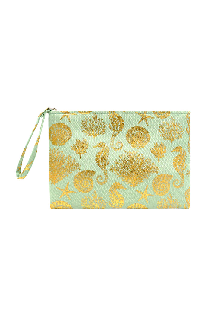 GOLD FOIL SEA LIFE POUCH