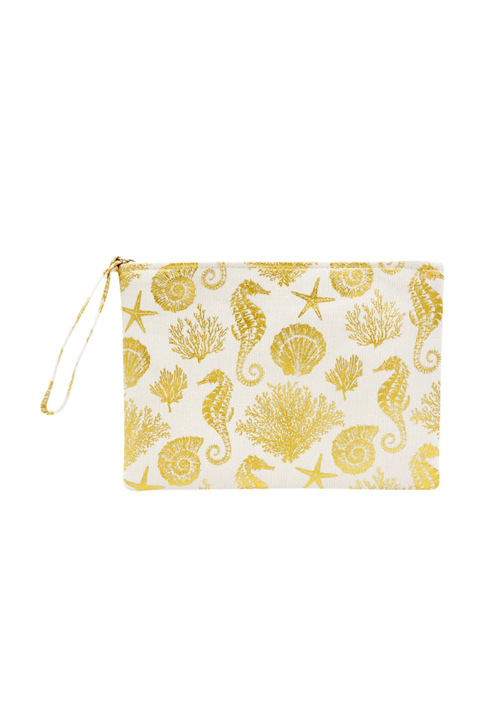 GOLD FOIL SEA LIFE POUCH