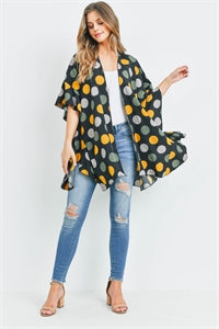 POLKA DOT RUFFLE KIMONO