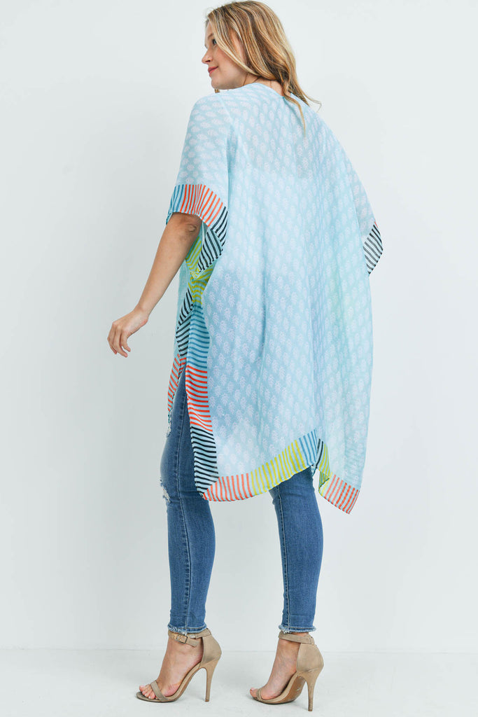 MS0171 - BOHEMIAN STYLE OMBRE LEAVES KIMONO