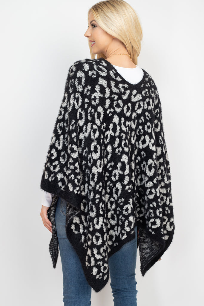 LEOPARD PRINT PONCHO