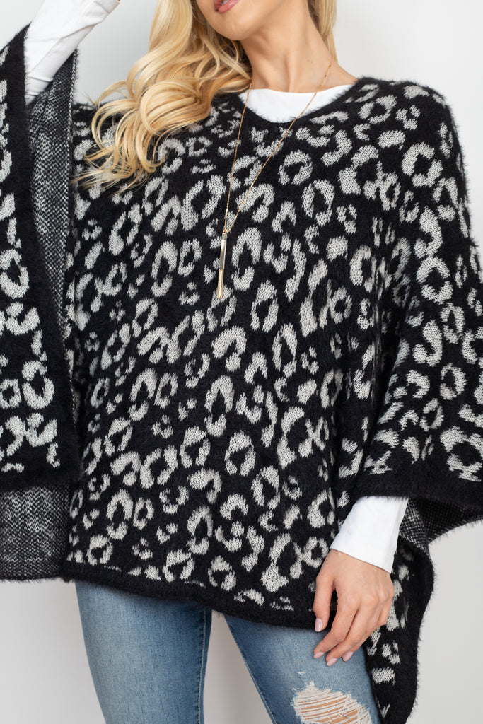 LEOPARD PRINT PONCHO