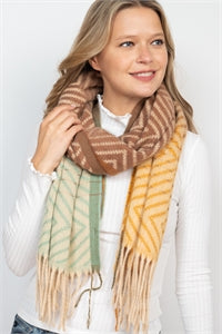 MS0205 - CHEVRON OBLONG WRAP SCARF