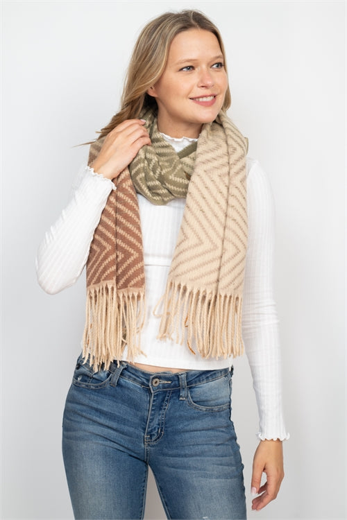 MS0205 - CHEVRON OBLONG WRAP SCARF