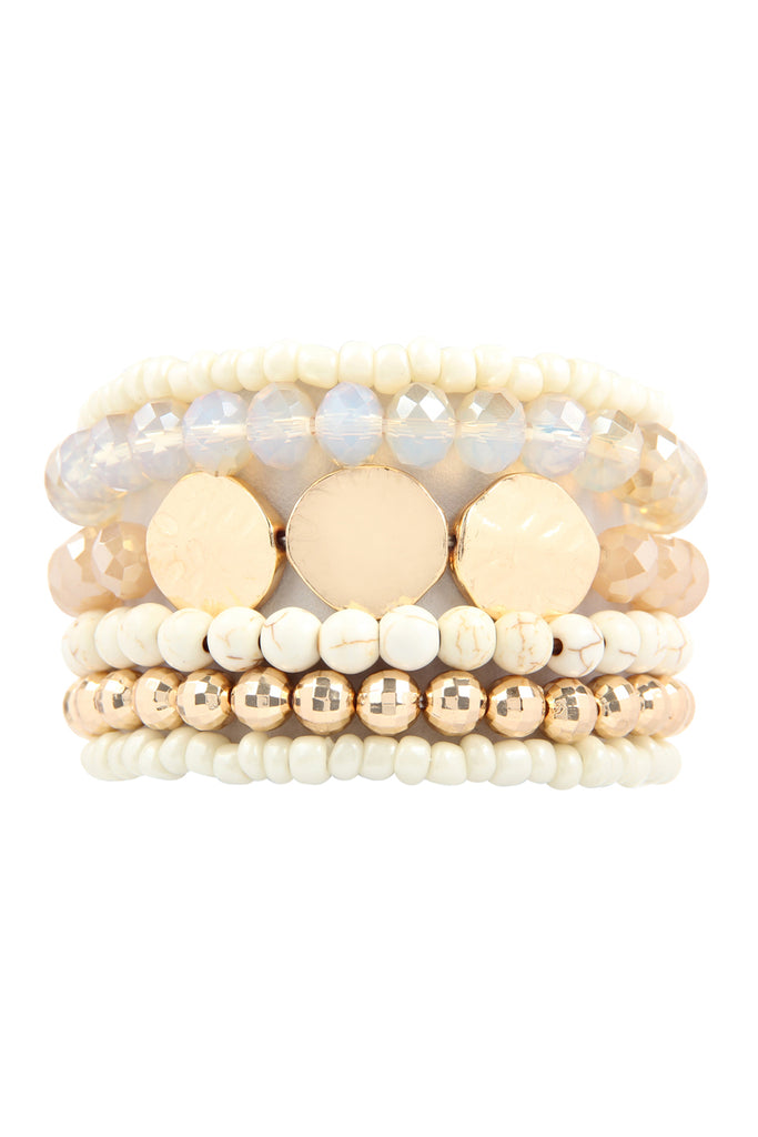 MYB1053 - HAMMERED BRASS CHARM BRACELET