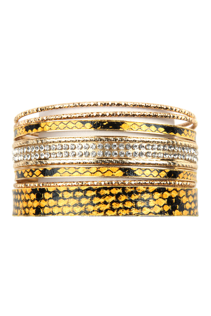SNAKE SKIN PRINTED BANGLE SET