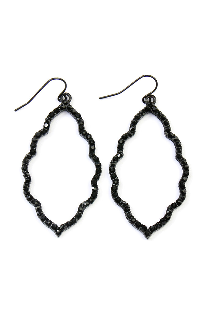 RHINESTONE CAST CLOUD-SHAPE DROP EARRINGS