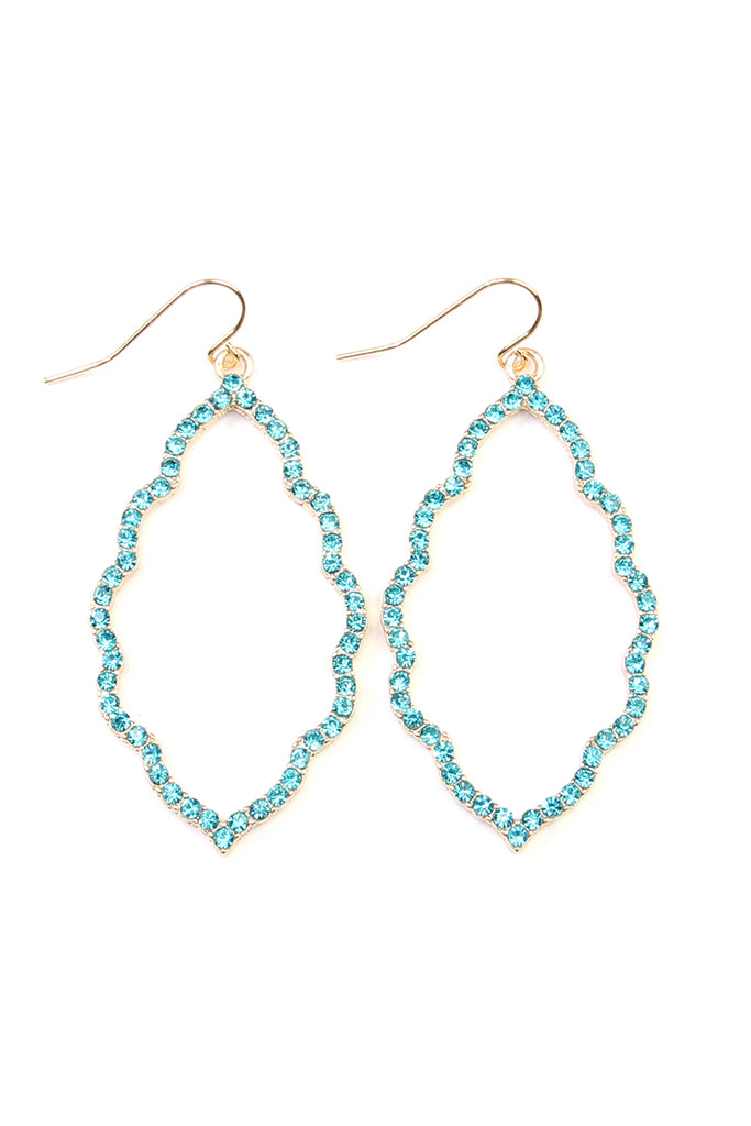 RHINESTONE CAST CLOUD-SHAPE DROP EARRINGS