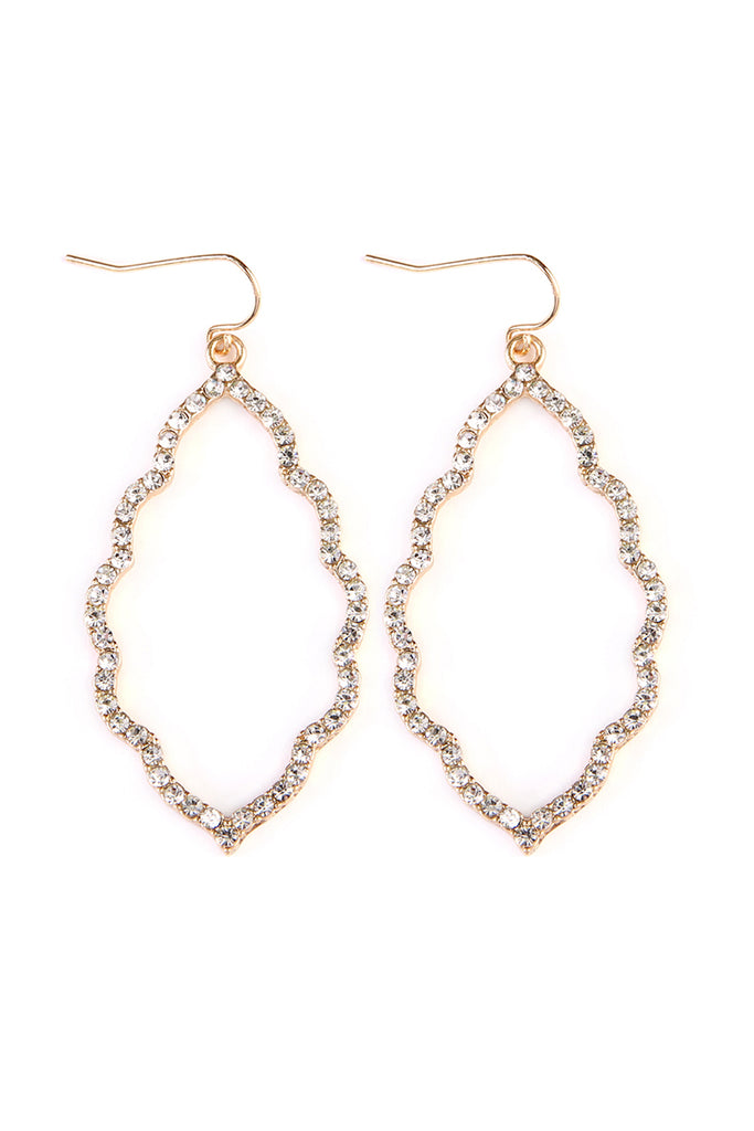 RHINESTONE CAST CLOUD-SHAPE DROP EARRINGS