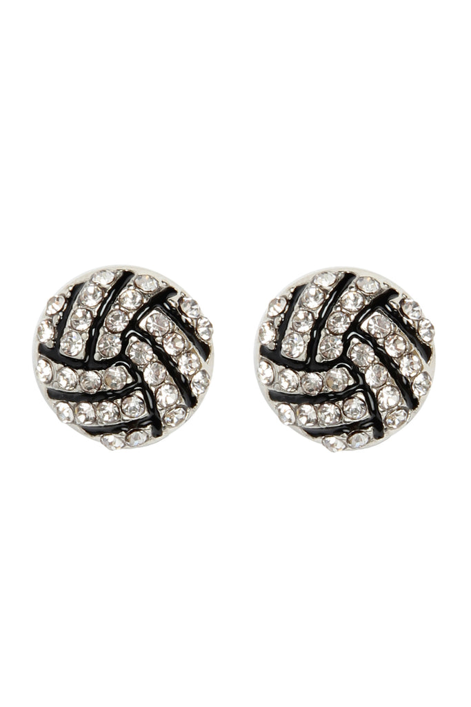 MYE1116 - SPORTS BALL RHINESTONE POST EARRINGS