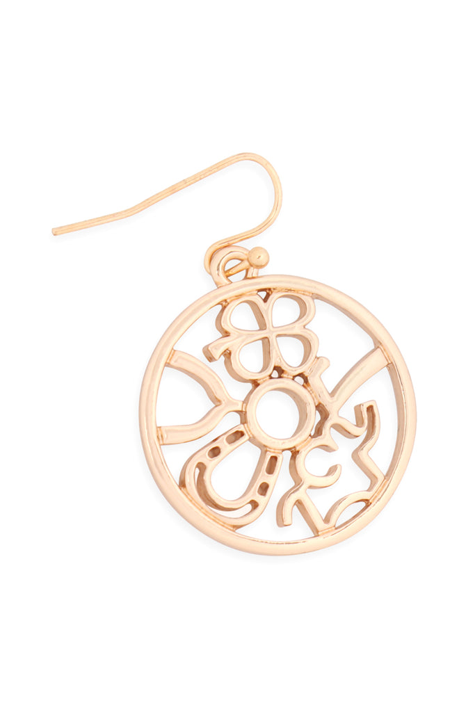 ROUND CAST DANGLE HOOK EARRINGS