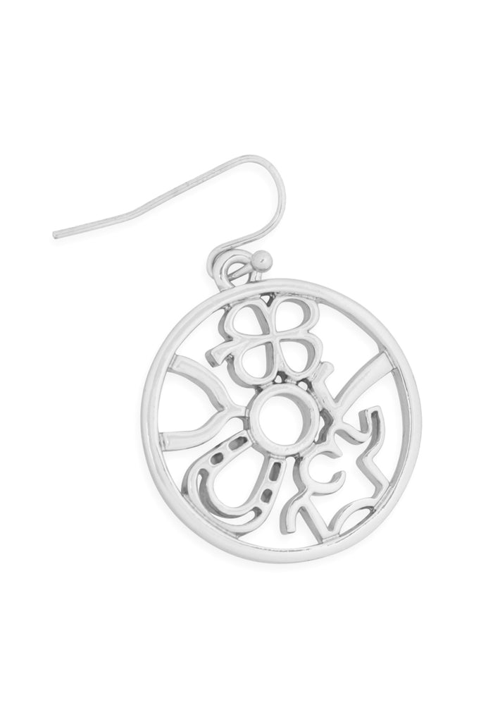 ROUND CAST DANGLE HOOK EARRINGS