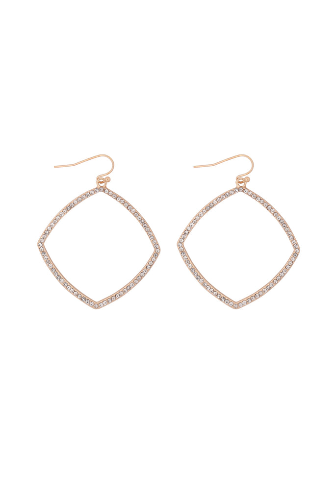 MYE1290 - ZIRCONIA POLYGON DROP EARRINGS