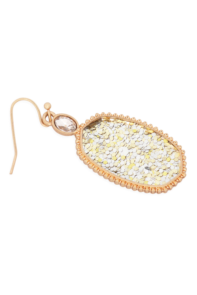 MYE1308 - FACETED SEQUIN DROP EARRINGS