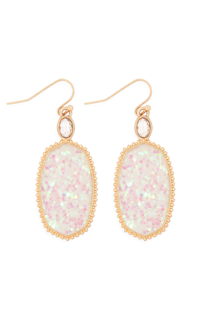 MYE1308 - FACETED SEQUIN DROP EARRINGS