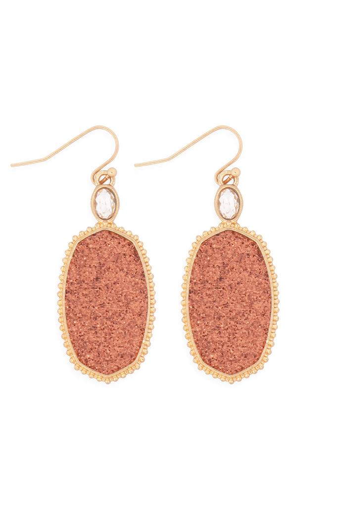 FACETED DROP EARRINGS