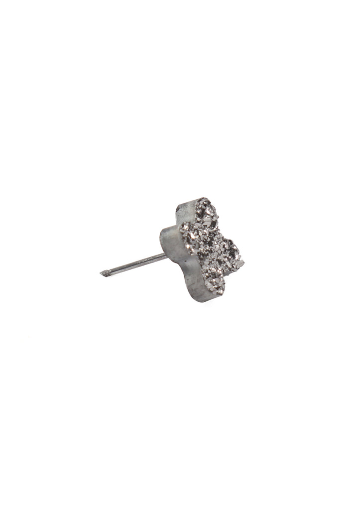 DRUZY FLOWER STUD EARRINGS