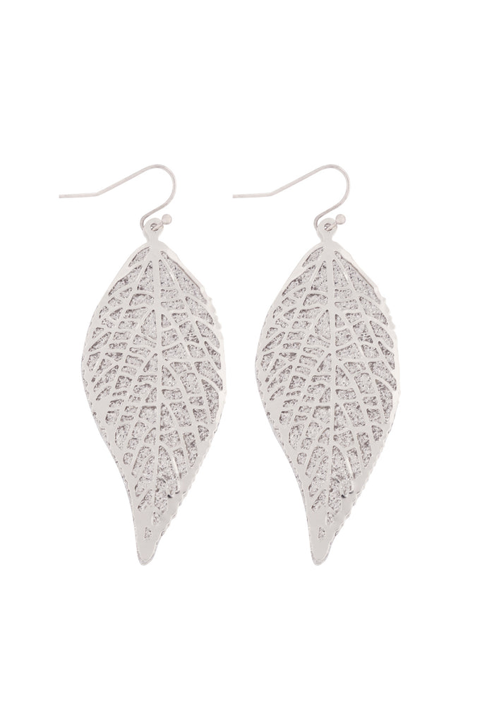 MYE1388 - CAST LEAF DROP EARRINGS