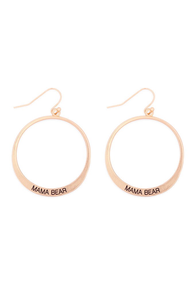 MYE1412MA - MAMA PINCHED HOOP DROP EARRINGS