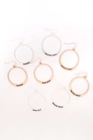 GLITTER FOAM HOOP EARRINGS