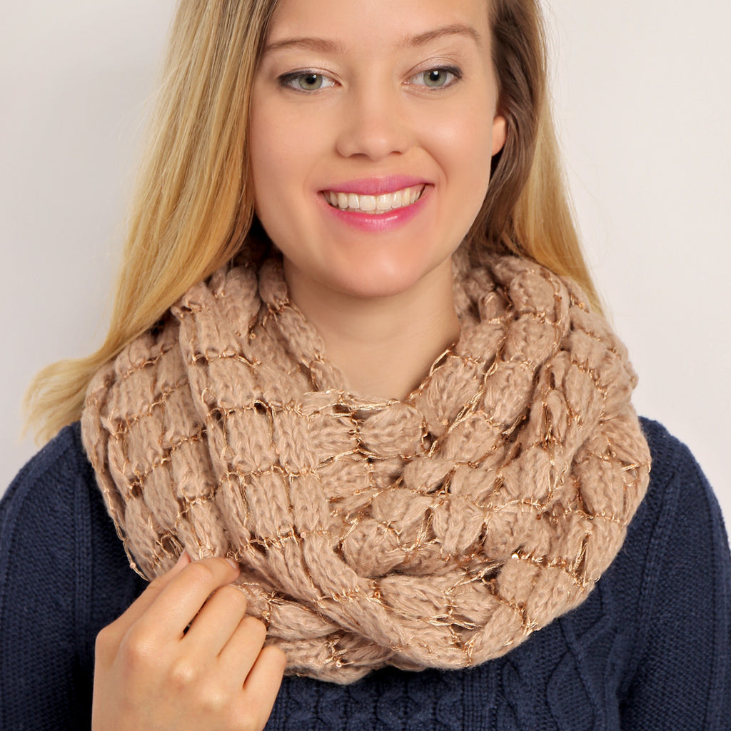 Sequined Soft Infinity Scarf - Riah Fashion