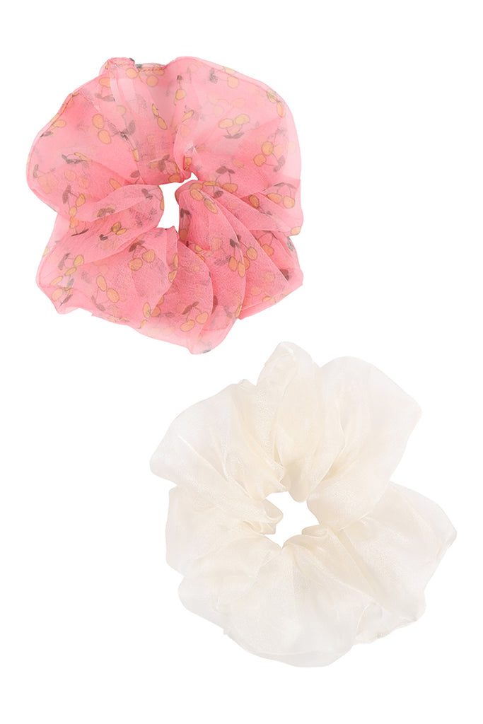 2PCS SET BIG SOFT GAUZE HAIR SCRUNCHY