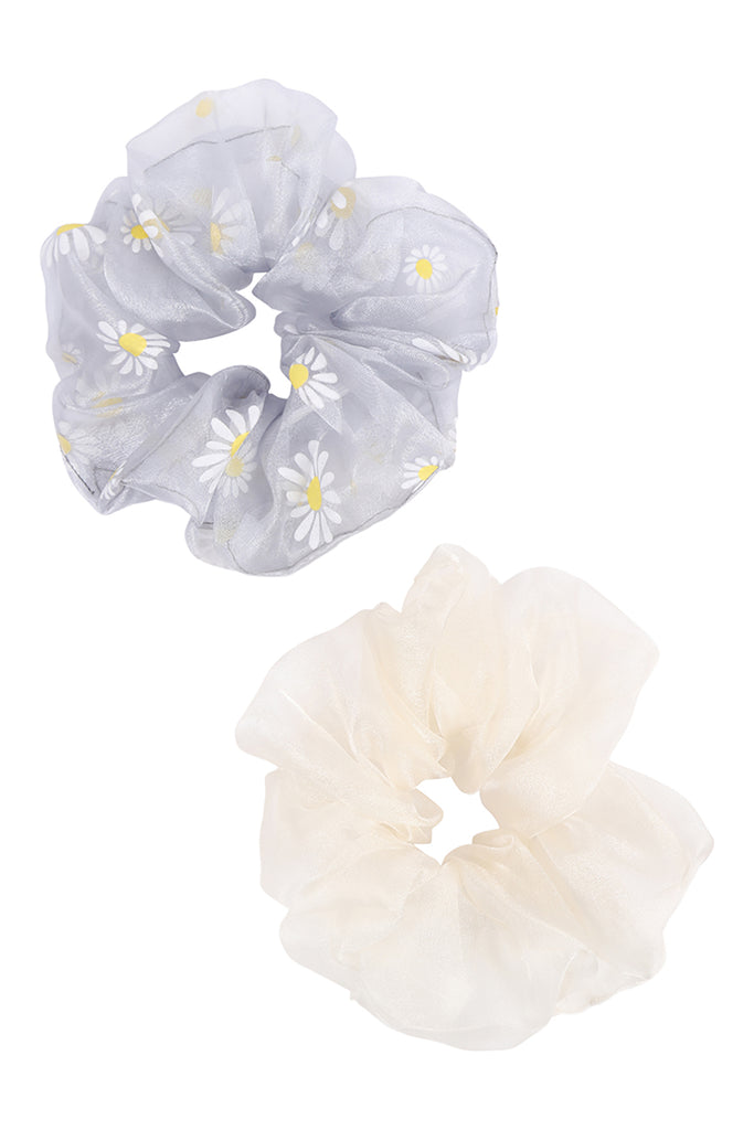 2PCS SET BIG SOFT GAUZE HAIR SCRUNCHY