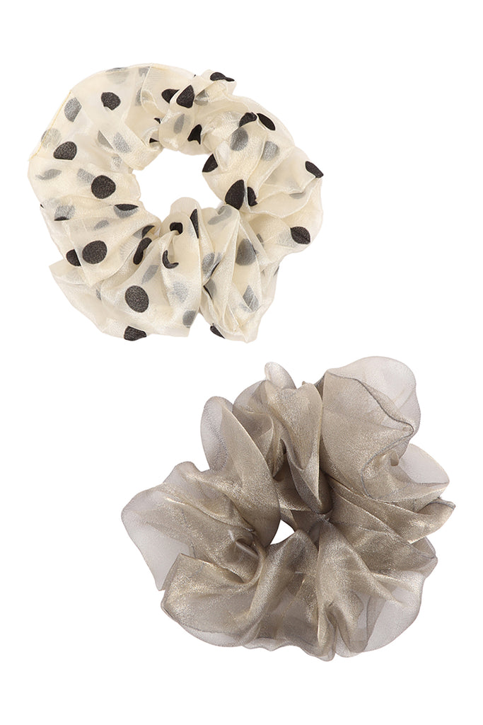 2PCS SET BIG SOFT GAUZE HAIR SCRUNCHY