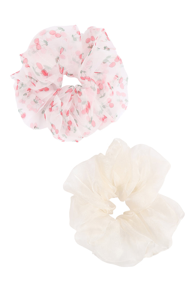 2PCS SET BIG SOFT GAUZE HAIR SCRUNCHY