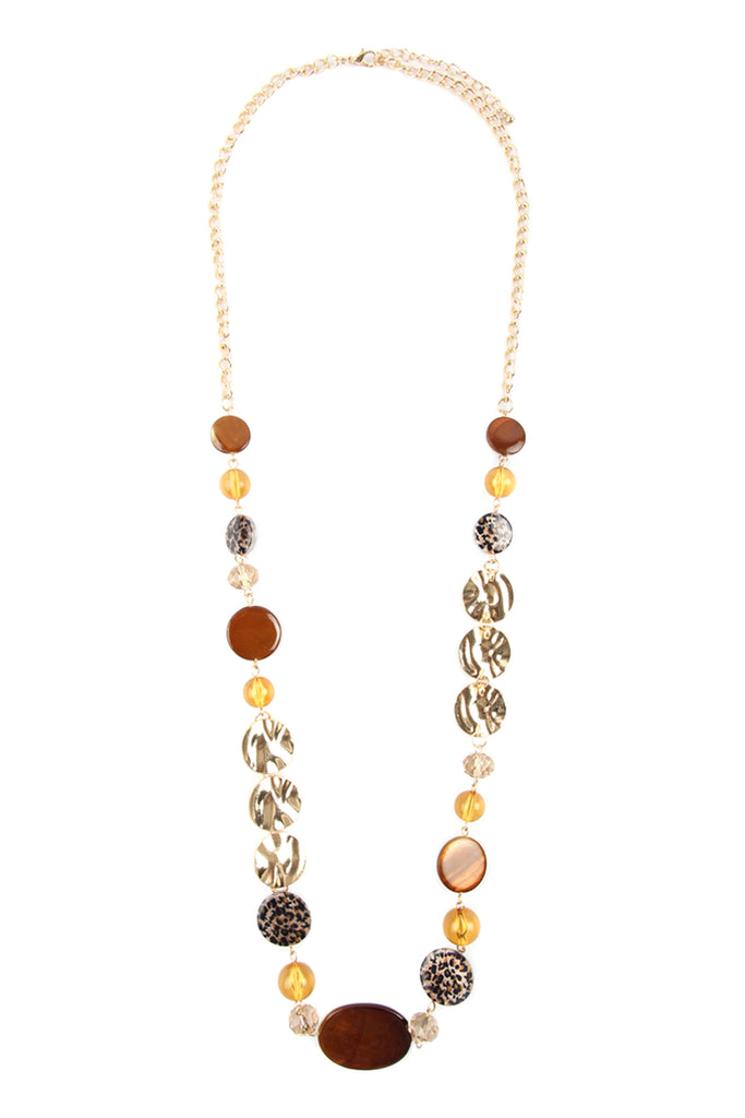 MYN1076 - PRINTED ACETATE CHAIN NECKLACE