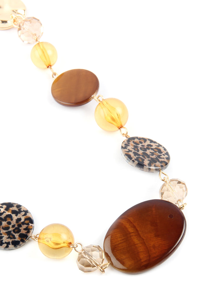 MYN1076 - PRINTED ACETATE CHAIN NECKLACE