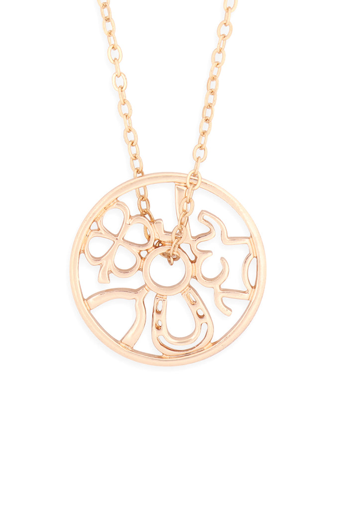 ROUND CAST PENDANT CHAIN NECKLACE