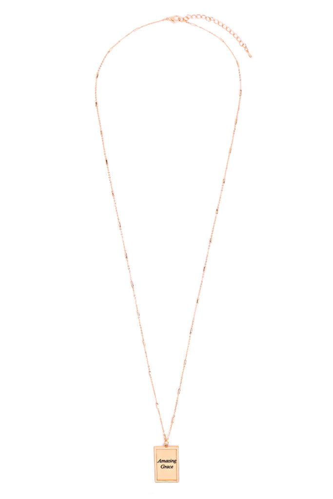 MYN1421MGAMZ - "AMAZING GRACE" ETCHED BRASS BOX PENDANT NECKLACE