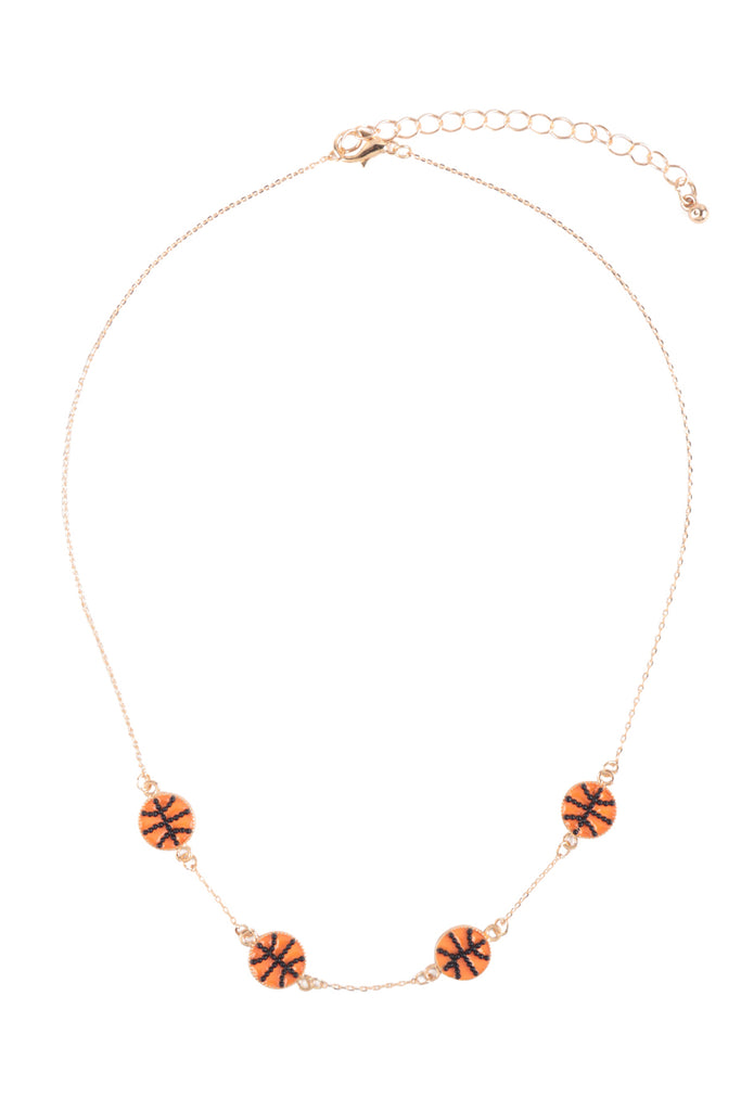 STATIONARY BASKETBALL SPORTS NECKLACE